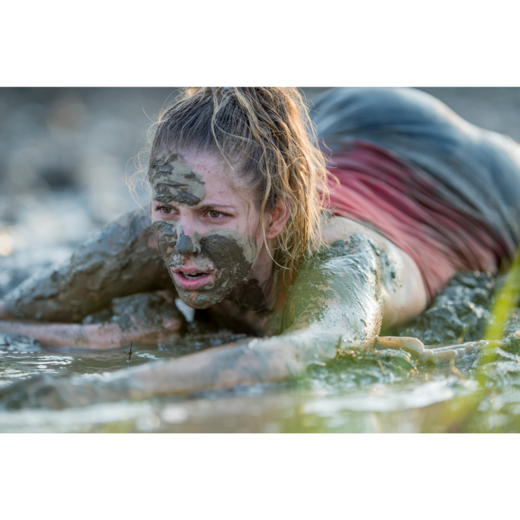 Women who fell face-first into the mud.