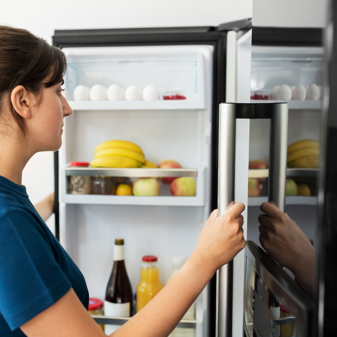 Clean refrigerator featuring the pureAir 50, designed to extend the life of food, from Invigorate Your Journey Nutrition and Sustainable Resource.